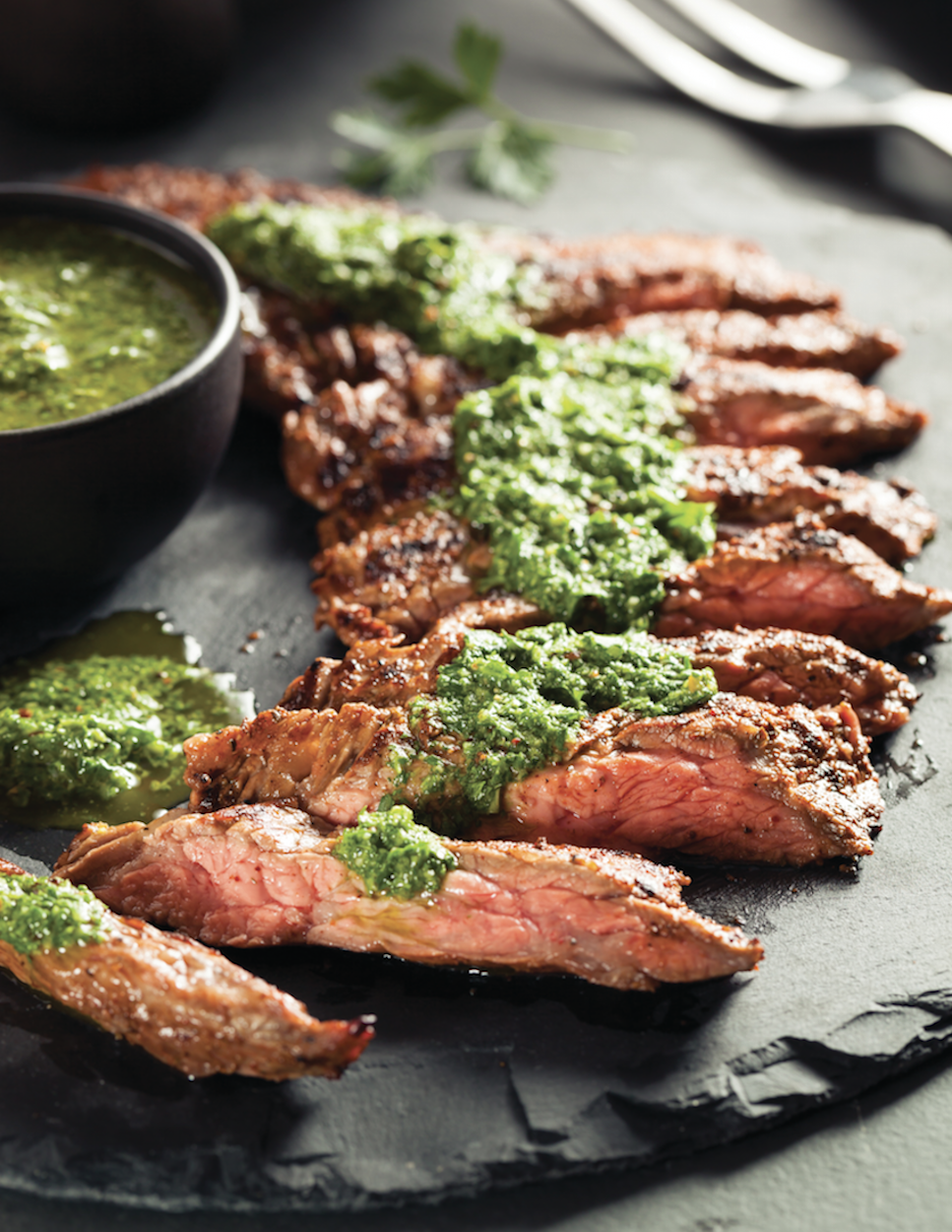 ChiliMarinated Steaks with Cilantro Cream Recipe Seaside Market